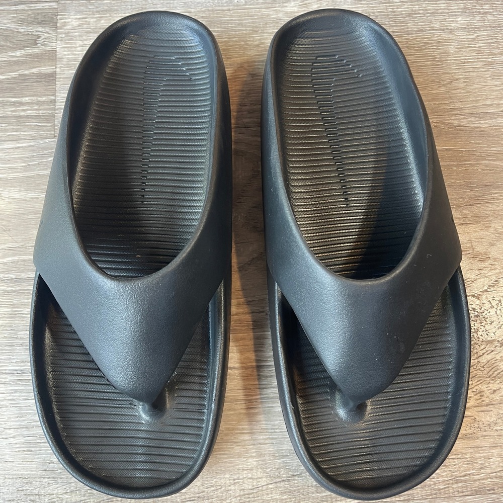 Nike Calm Flip Flops Black Women 8 Men 7 FD4115-001 Sport Sandals